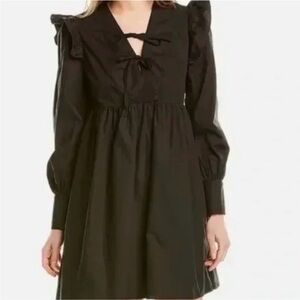 Stellah‎ cotton dress large black